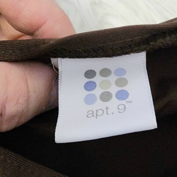 Croft and Barrow top size 14 Apt 9 bottom size 10 tankini brown - Picture 8 of 8